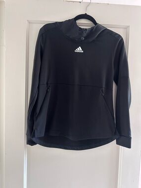 adidas Black Pullover Hoodie with Front Logo